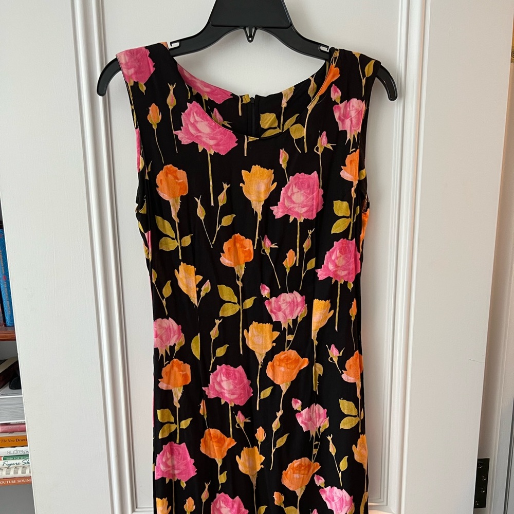 Vintage Floral Midi Dress